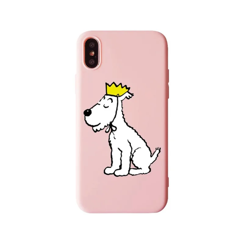 Мягкий силиконовый чехол из ТПУ «Приключения Тинтина» для iPhone XR 10 8 7 Plus 6 6S Plus 5 XS Max 5s SE - Цвет: TPU