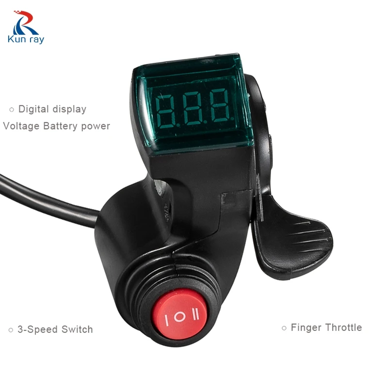 E Bike Thumb Throttle 12V/24V/36V/48V/60V/72V LCD Digital Battery Voltage Display Electric Scooter Finger Multifunction | Спорт и