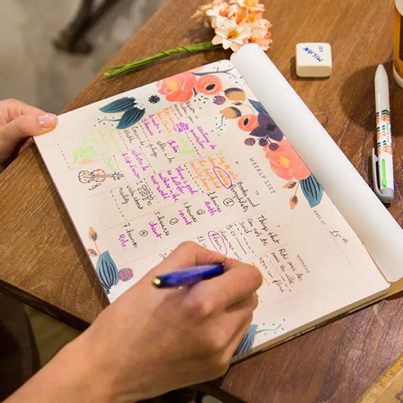 Еженедельный планер A5 50 листов бумага для ноутбука можно порвать офисный и