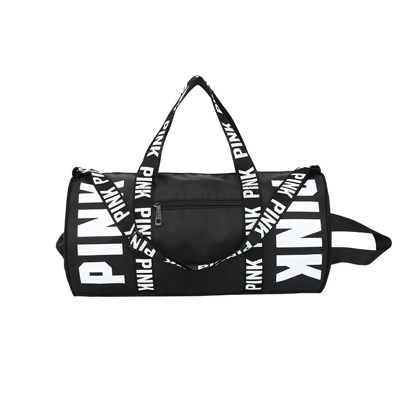Outdoor Waterproof Nylon Sports Gym Bags Men Women Training Fitness Travel Handbag Yoga Mat Sport Bag with shoes Compartment - Цвет: Черный цвет