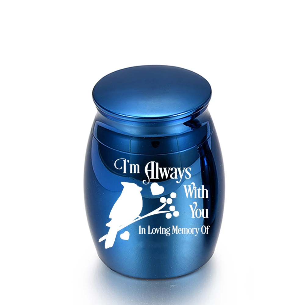 

Флюоресцентные урны для кремации из алюминиевого сплава, мини урны для сохранения золы-я всегда с вами в любимой памяти