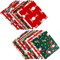 dailylike 24 pieces cotton fabric christmas fabric bundles sewing square patchwork for diy craft christmas party supplies