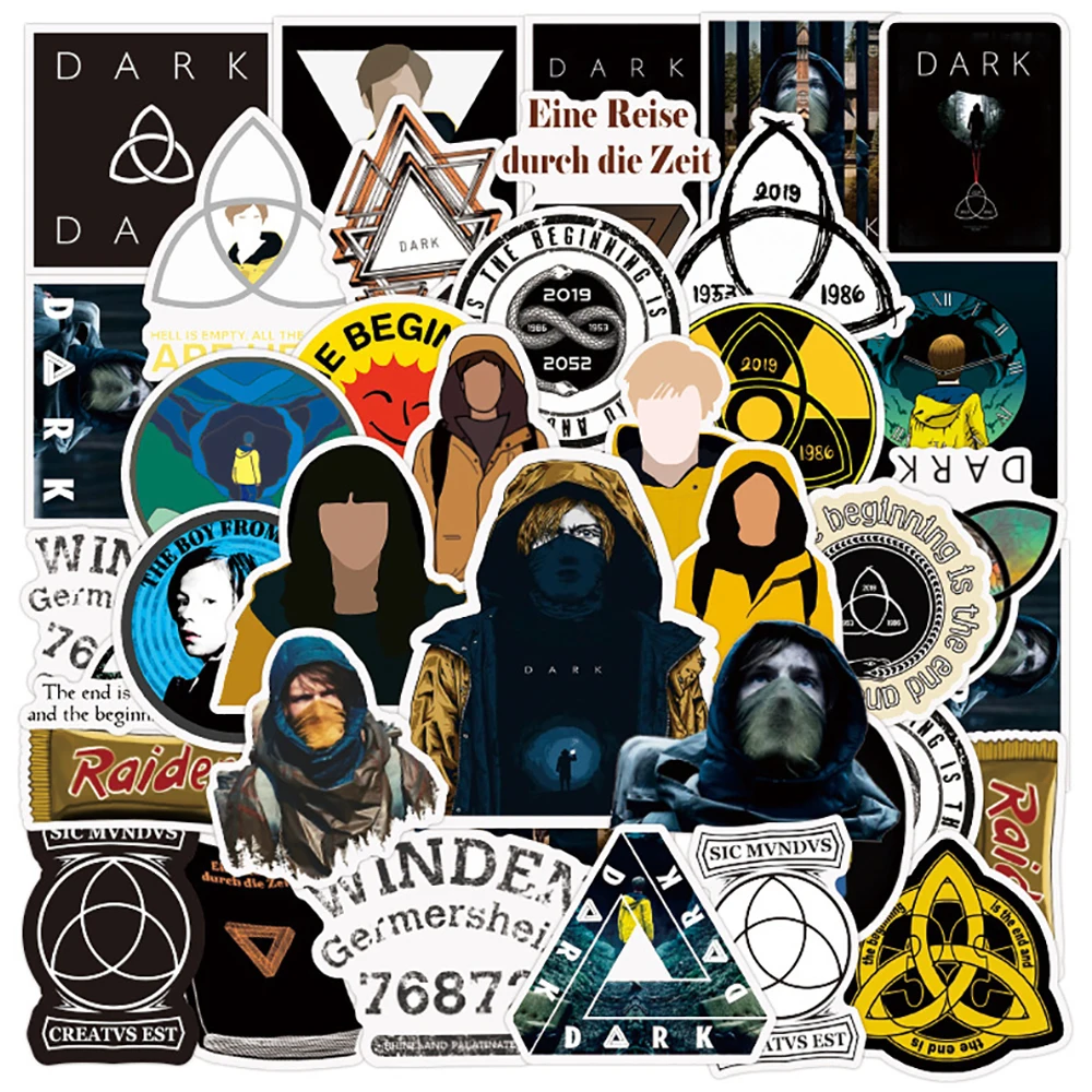 50 шт. Водонепроницаемая наклейка для ТВ-шоу Dark Seasond путешествий багажа гитары