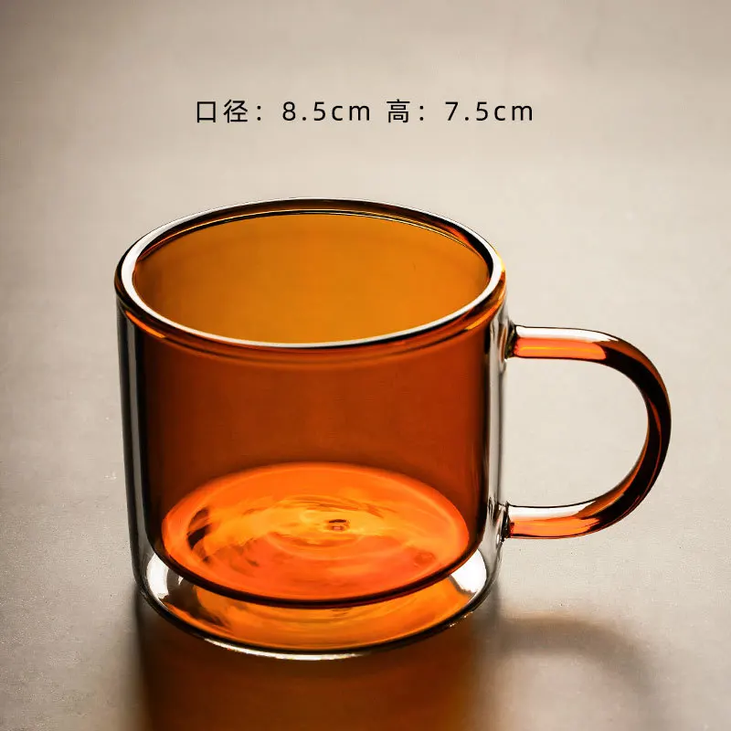 250ML Double-layer High Borosilicate Colored Glass Insulated Mug Creative Coffee Birthday Christmas Gift Cups | Дом и сад