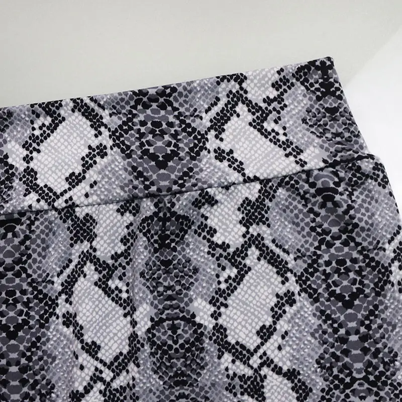 Женская юбка макси в пол повседневная облегающая пляжная из змеиной кожи с
