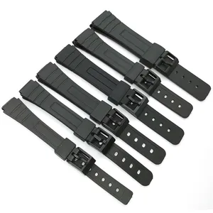 12mm 14mm 16mm 18mm 20mm 22mm Universal Watch Strap Men Women Black Resin Plastic Wrist Band Bracele