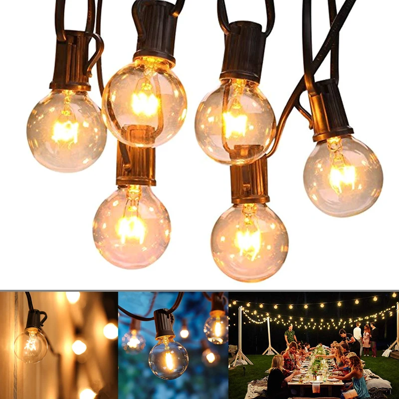 

Spot Stringlight Garden 25Ft 25 Waterproof Ball LED Fairy Lights Outdoor Decorative Lighting for Home Party VJ-Drop