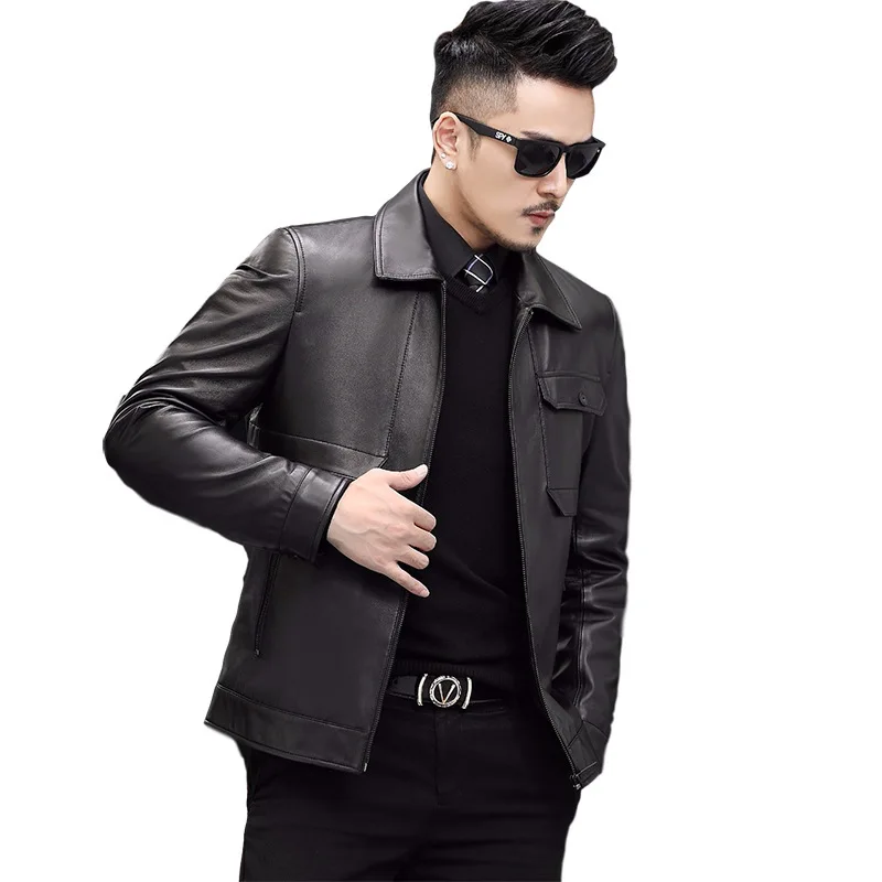 

skin leather jacket lapel brief paragraph cultivate morality head layer locomotive add thick velvet feather coat lapels