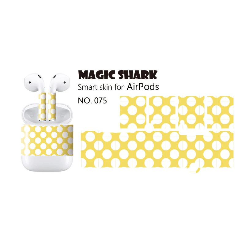 Красочная пленка Magic Shark 3m Для Apple Airpod 2.5d стикерный чехол пылезащитный