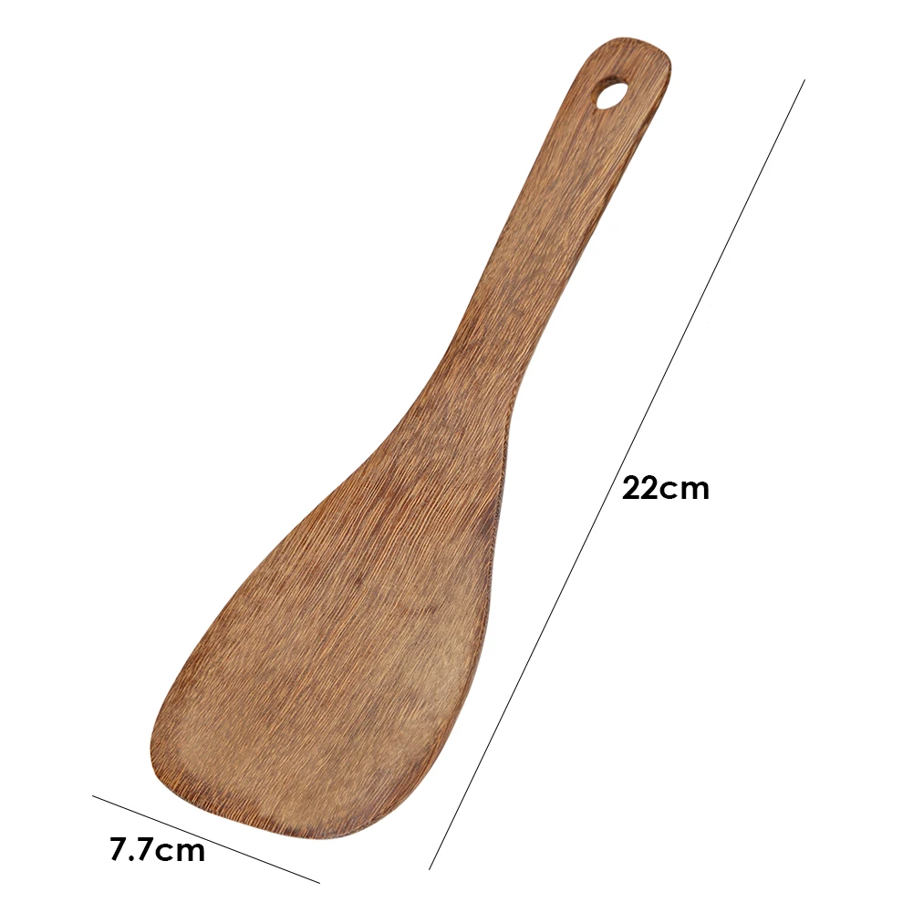 Натуральная деревянная масляная ложка венге Экологичная квадратная