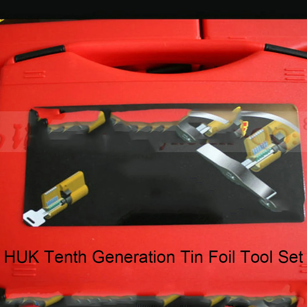 

HUK Tenth Generation Tin Foil Tool Set Good Locksmith Tools Locksmith Toolbox AB Foil Locking Tool Dimple Lock For Kaba
