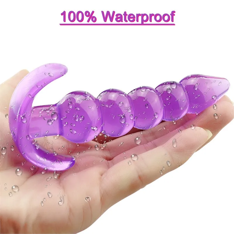 Силиконовые анальные бусины Анальная пробка массажер простаты оргазм