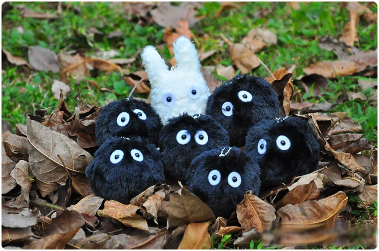 7 см с анимационным персонажем сажи плюшевые мягкие Kawaii Тоторо плюшевый брелок