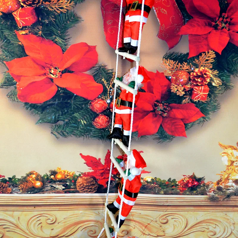 Рождественское украшение для скалолазания Санта Клаус скалолазание на веревке