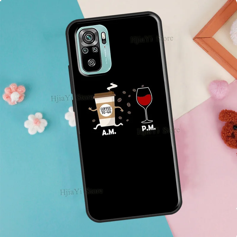 Coffee Wine Cup Case For Xiaomi Redmi Note 10 Pro 8 7 K40 8T 9S 9C 9A 8A 7A 9T Note 9 8 Pro Phone Cover images - 6