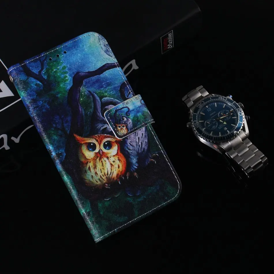 Кожаный чехол с дикими животными для huawei Nova 3 3i 4 4e 5i P7 Zoo кошелек пандой тигром