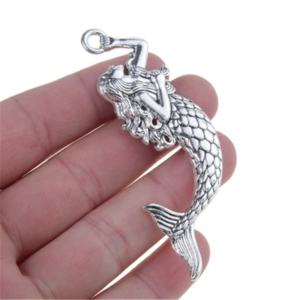 

Подвеска для ожерелья и ювелирных украшений, подвеска с русалкой х2 см, 5 шт.