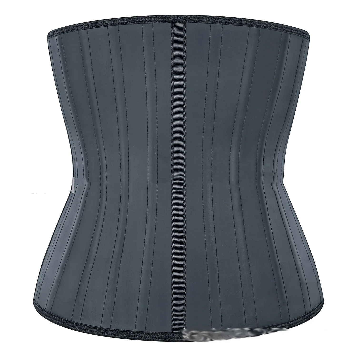Corset Latex Glossy Nylon Zipper 25 Steel Rib Rubber Waist Trainer Body Shapers Modeling Strap Slimming Belts for Women | Женская одежда