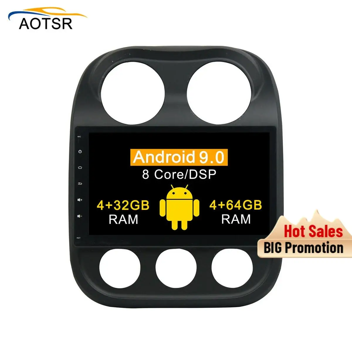 DSP 4 + 64 Android 9 0 автомобильный DVD мультимедийный плеер GPS для JEEP COMPASS 2009 2016 аудио