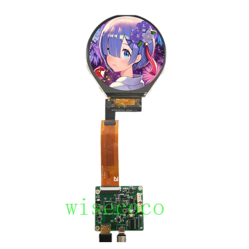 

3.4 Inch IPS 800*800 Round LCD Display MIPI Driver Controller Board Instruments Meters Screen 39pins