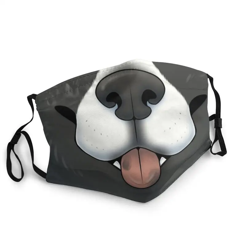 

Border Collie Non-Disposable Mouth Face Mask Adult Dog Mask Anti Haze Dust Protection Cover Respirator Muffle