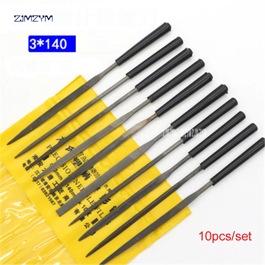 

10pcs/Set Stone Jewelers Diamond Wood Carving Craft Metal Needles Files Sewing Mini needle File Set With 10 Unique Shapes3*140mm