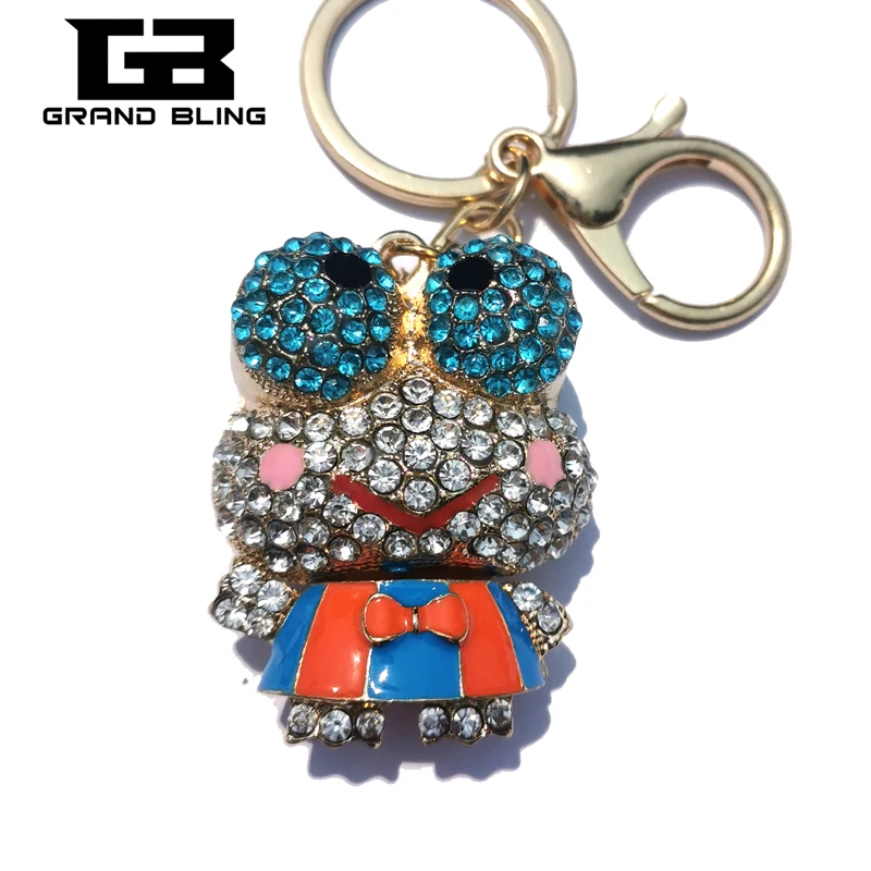 

Rhinestone Cute Cartoon Frog Style Handbag Charm Ornament Accessory Fantastic 3D Key Chain Gift