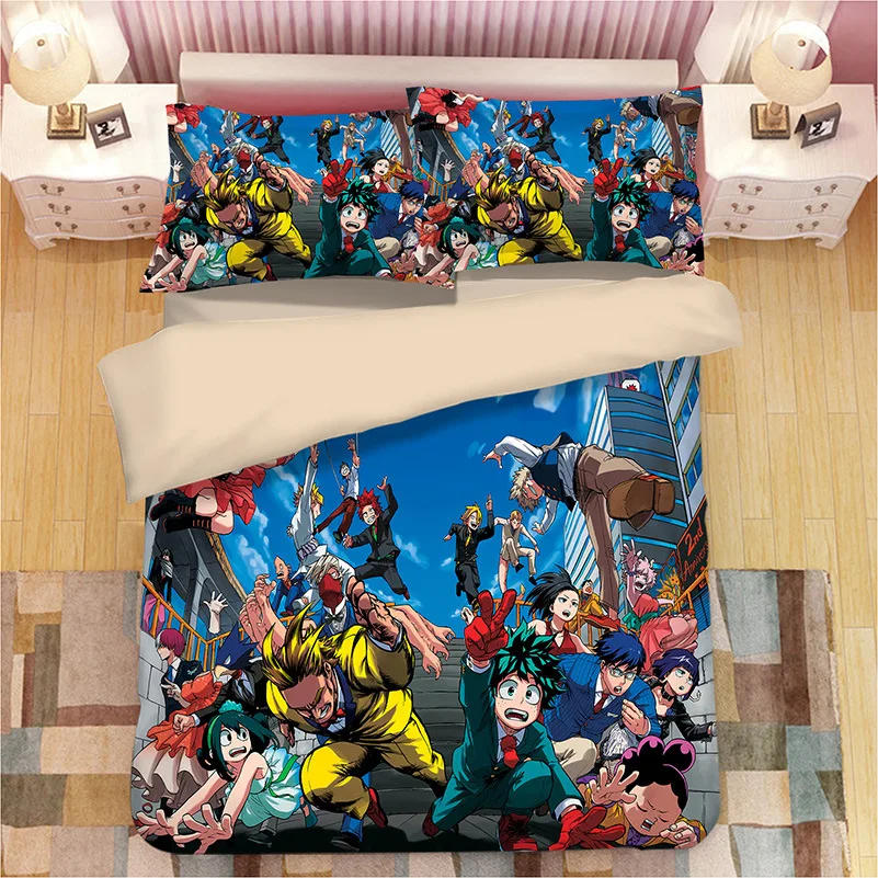 

My Hero Academia 3d Bedding Set Bakugou Katsuki Todoroki Shouto Duvet Cover Pillowcase Children Anime Bed Home Textile