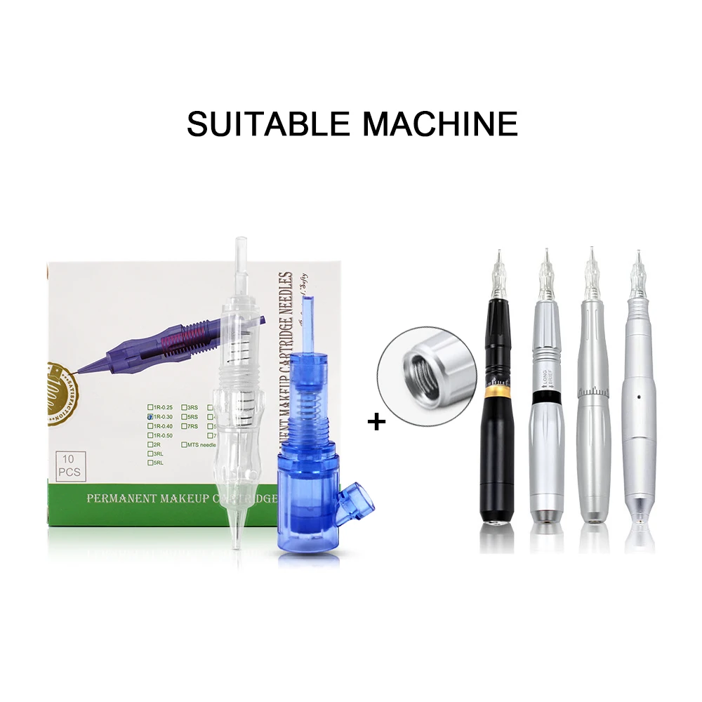 

Permanent Makeup Needles 50pcs Screw Cartridge Needles RL RS SF F MG Tattoo Needle for PMU Machine Eyebrow Lip Cartridge Needle