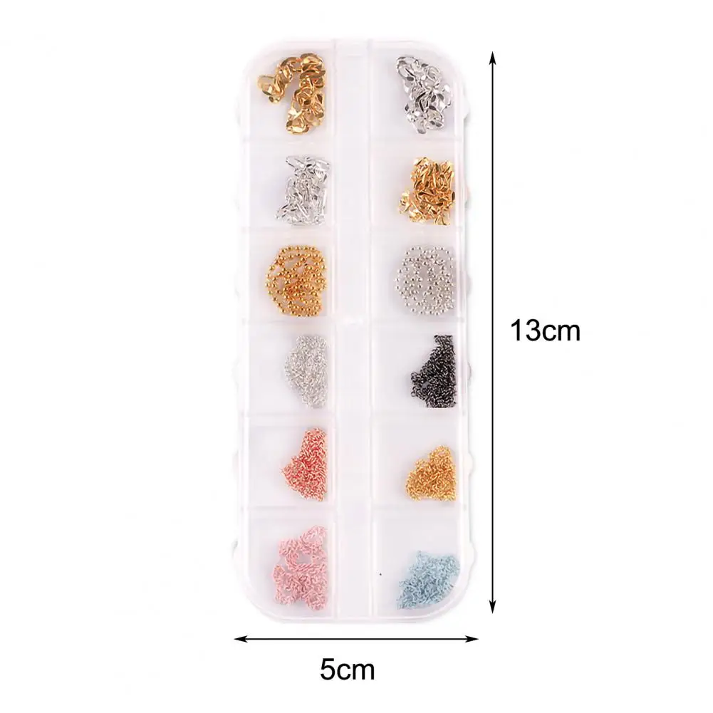 12 отделений в коробке красивые искусственные ногти искусство для творчества