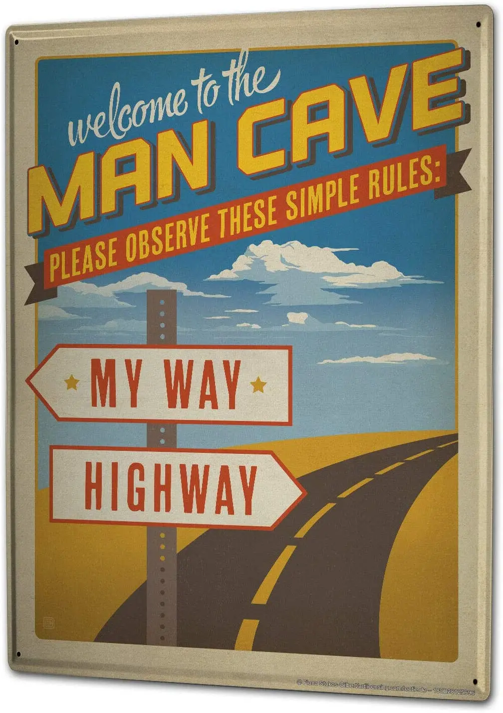 

Металлический знак опустошающая пещера, Декоративный Знак 12x8 дюймов, кафе, семейный бар, ресторан ретро жестяной знак