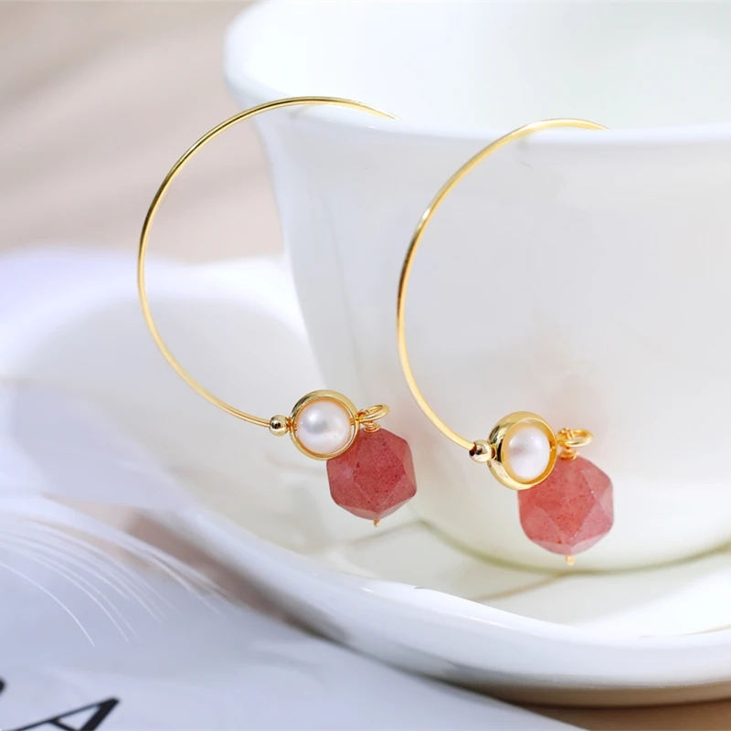 

Серьги DAIMI с жемчугом, серьги с трехмерным кристаллом с натуральным жемчугом 6-7 мм, подарок для женщин