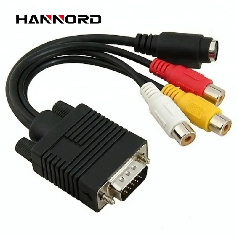 

VGA SVGA к S-Video 3 RCA AV высокая производительность VGA Видео ТВ из s-видео AV конвертер адаптер для ПК ноутбук