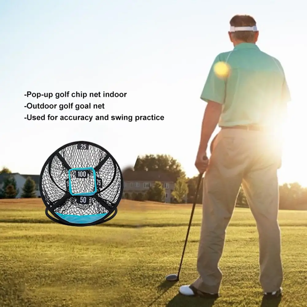 

Golf Pop UP Indoor Outdoor Chipping Pitching Cages Mats Indoor Outdoor Practice Easy Net Golf Golf Training Aids Net Foldable