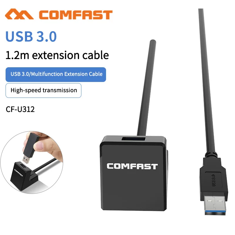 High Speed Comfast U312 USB 3.0 Extension Cable base With Booster Repeater Extender 1.2M extension cable for speed usb wif | Компьютеры и