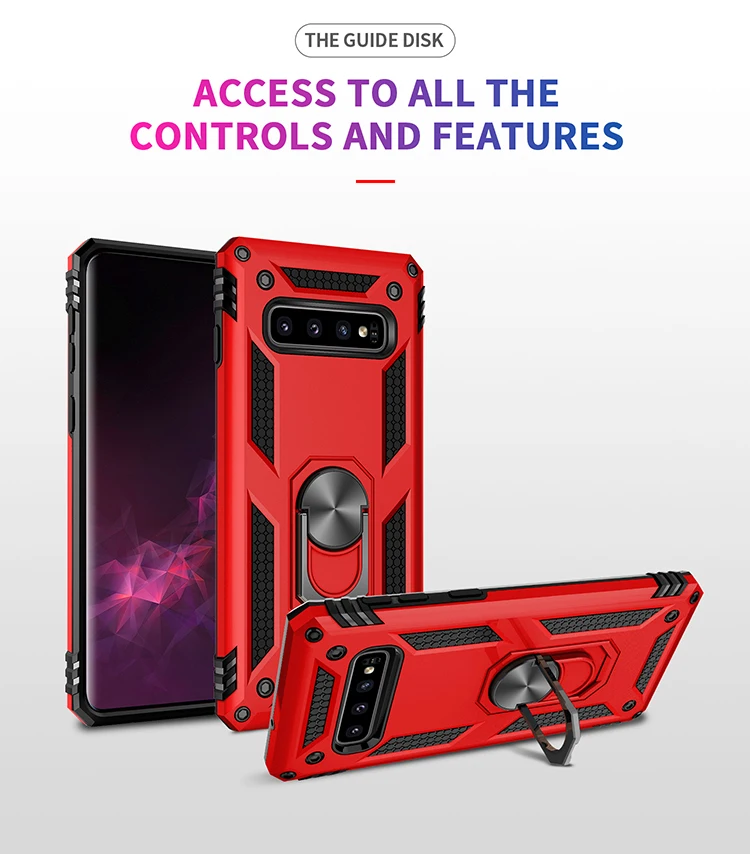 Для samsung Galaxy S10 S9 S8 Note 10 Plus S7 чехол, военный класс 15 футов. Защитный чехол с магнитной подставкой и креплением для автомобиля