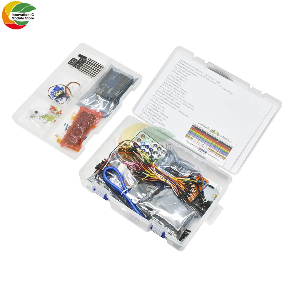 

Ziqqucu arduino learning kit UNO R3 upgrade kit UNO R3 starter kit for Arduino breadboard