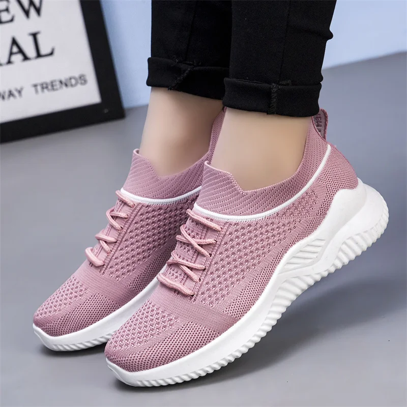 

Женская спортивная обувь, модные повседневные плетеные сетчатые дышащие кроссовки для бега, новый стиль лето 2021