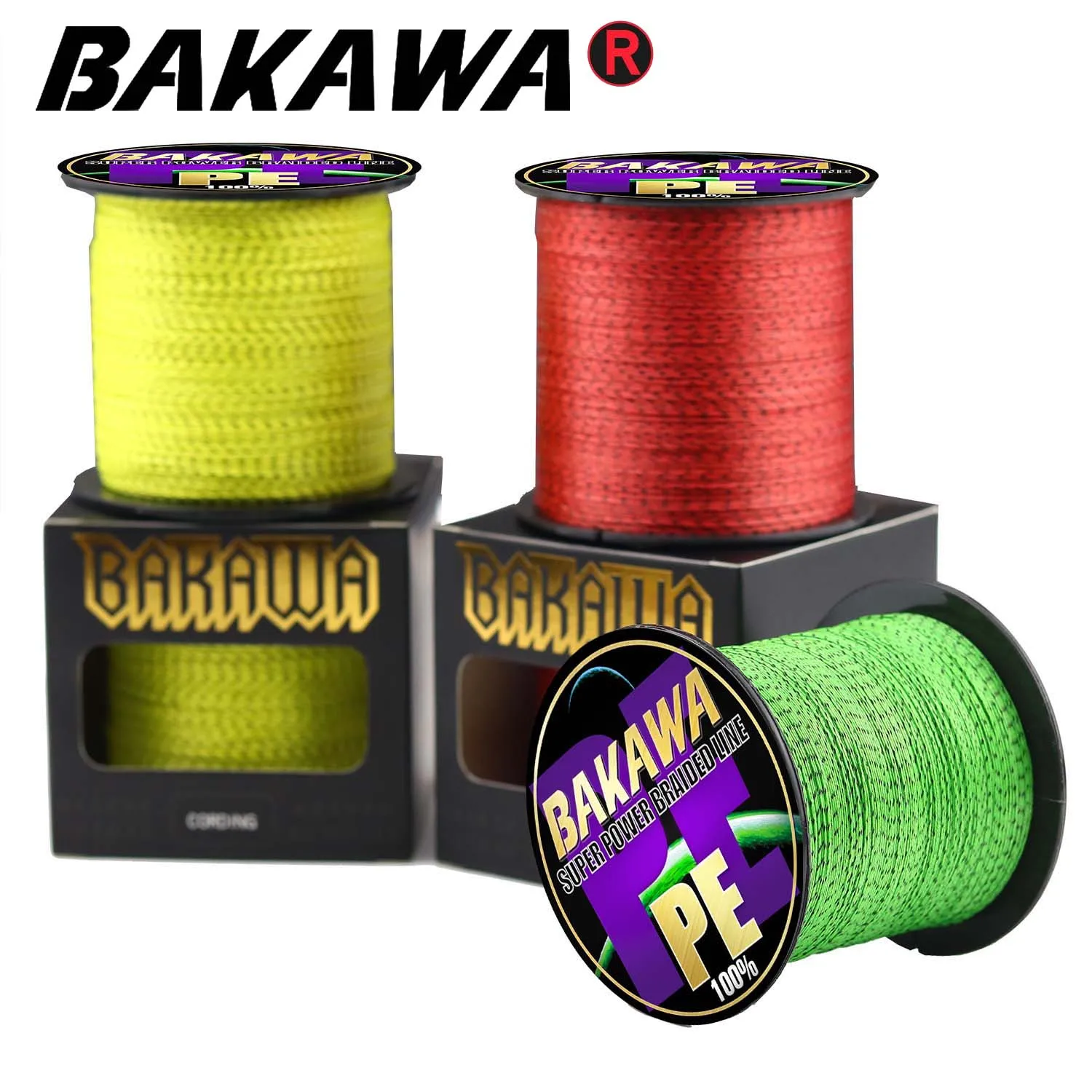 

Плетеная рыболовная леска BAKAWA, 166 М, 366 м, 666 м, 14-100% анг. Фунт., Полиэтиленовая многонитевая гладкая леска для ловли карпа, для морской рыбалки в...