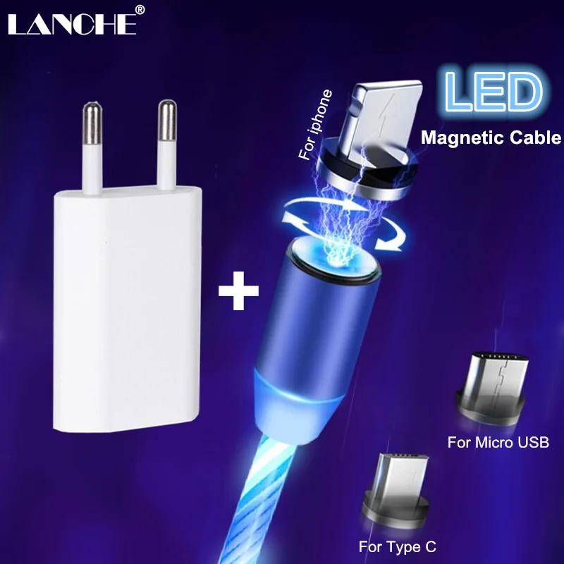 Зарядное устройство USB со светодиодной подсветкой для iPhone 6S 6 7 8 Plus X XS Max|Зарядные