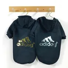 Зимняя одежда для собак, золотисто-серебристая Светоотражающая Яркая дизайнерская одежда для собак с надписью, куртка для щенка, французского бульдога