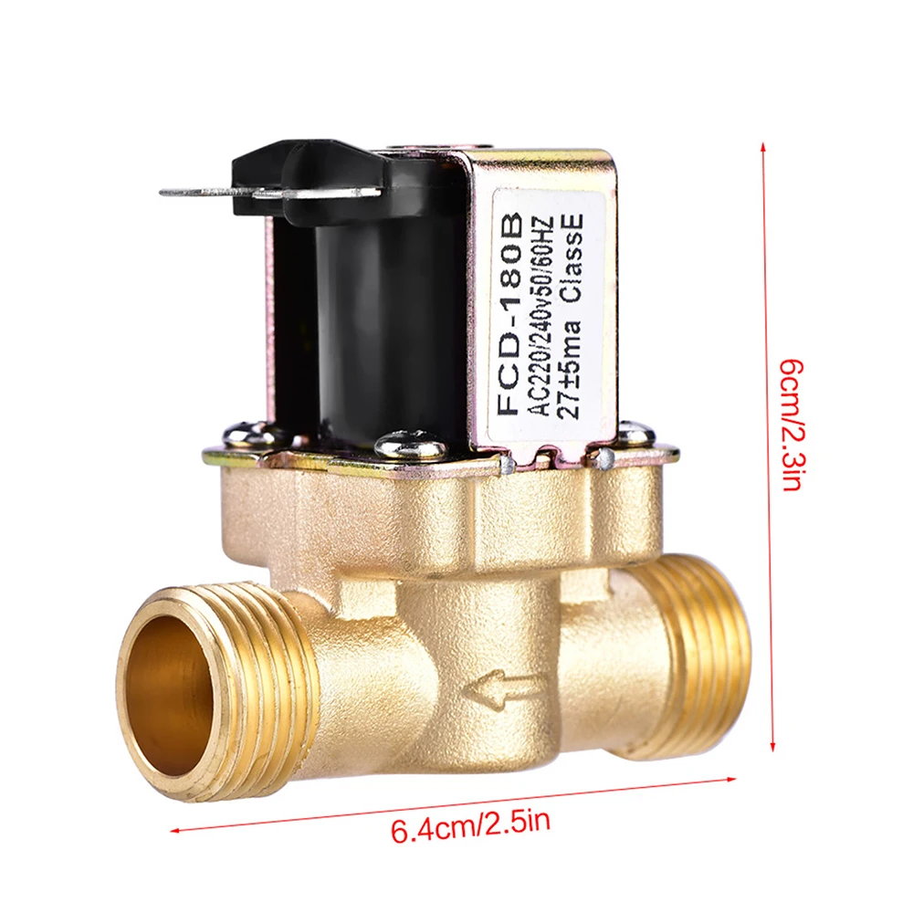 

Solenoid Valve AC 220V Corrosion Resistant Normally Closed Brass Electric Solenoid Magnetic Valve For Water Control