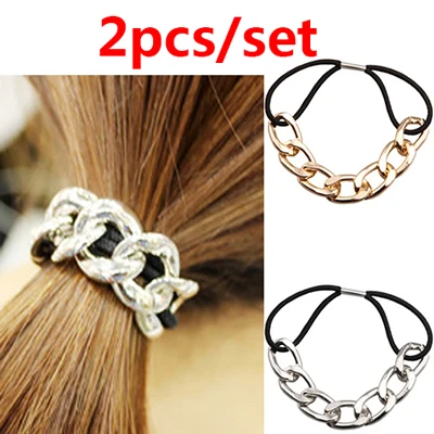 2pcs Style 5 Женские резинки тиара бант из атласной ленты Эластичная резинка для волос Веревка резинки конский хвост держатель резинка для девочек аксессуары для волос - Цвет: 2pcs Style 5