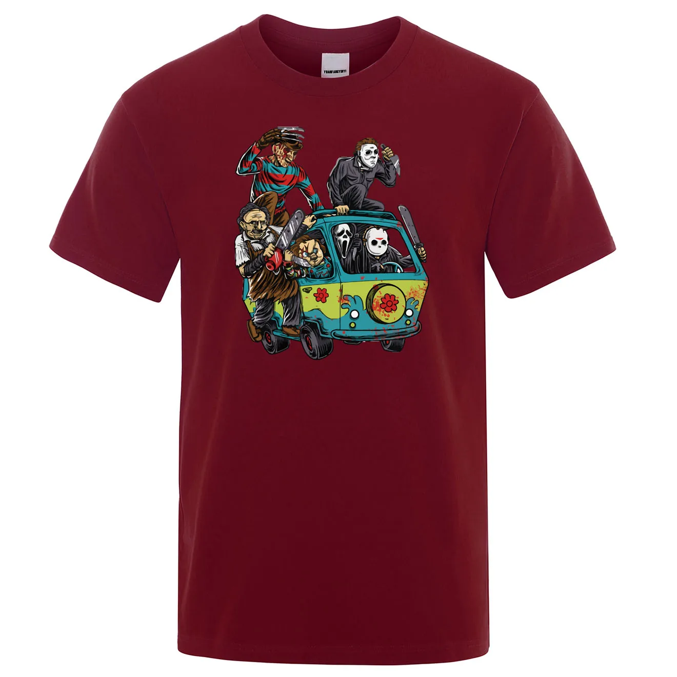 Маньяк парк ужасов тематический Джейсон клоун пила топы для мужчин s Хэллоуин