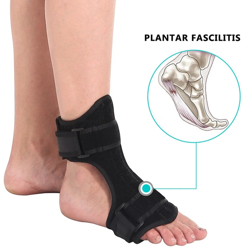 Plantar Fasciitis Ночная шина-регулируемый бандаж Поддержка унисекс подходит для правой