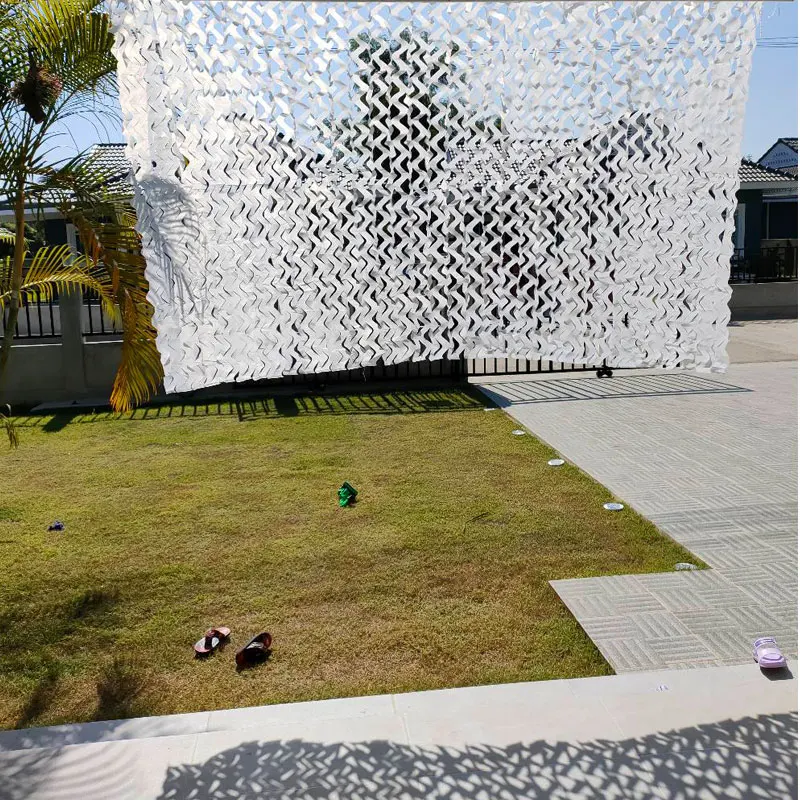 MENFLY Snow White Camouflage Net Wedding Theme Adornment Network 1.5m Wide Without Mesh Netting Grid Snowfield Hunting Garnished