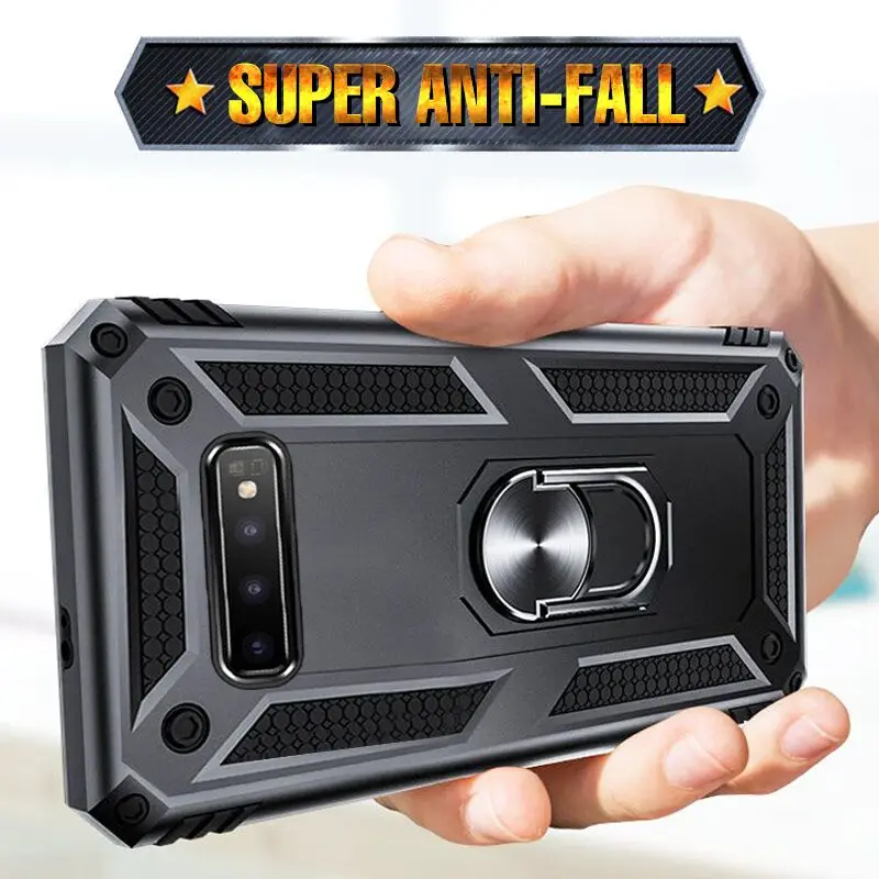 Armor Luxury Car Holder Ring Case For Samsung Galaxy A50 S8 S9 S10 Plus Silicone Bumper Note 8 9 A30 S10e Dropshipping |
