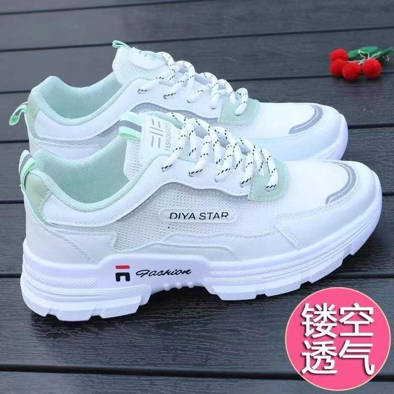 

Summer Light Women's Shoes Outdoor Walking Sneakers Air Mesh Breathable Chunky Platform Vulcanized Shoes Footwear