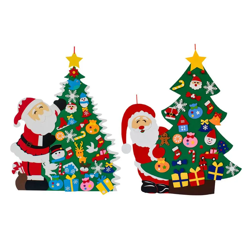 

Фетровая Рождественская елка «сделай сам», календарь, настенное украшение, украшения для рождественской елки, домашняя настенная наклейка,...