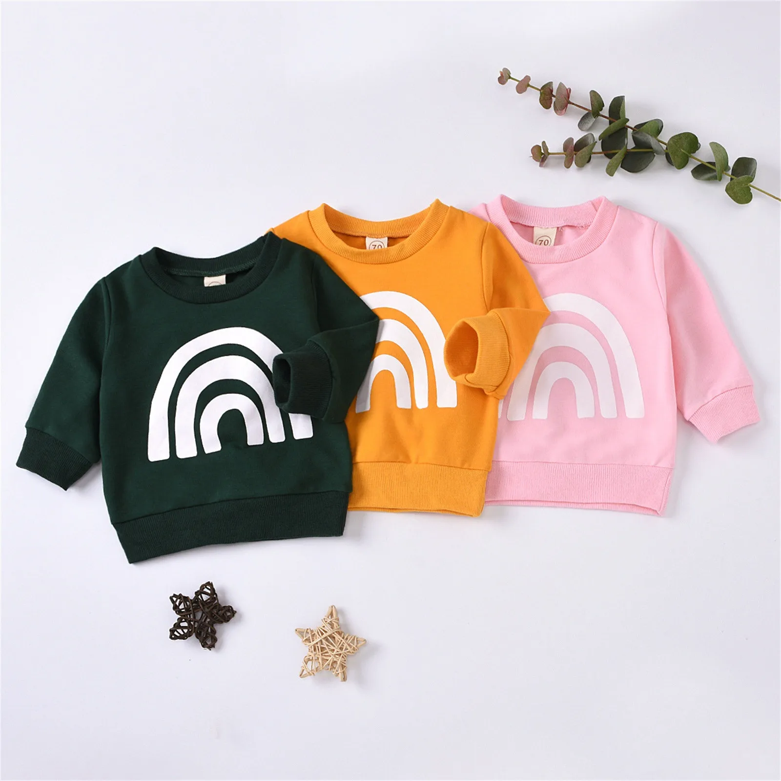 

Toddler Kids Baby Girl Boy Hoodies for Girls Winter Clothes Rainbow Pullover Sweatshirt Long Sleeve Sweater Children's Clothing